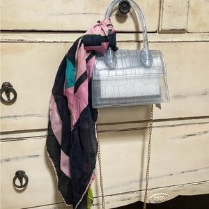 Sale! Mini Chic Transparent Crossbody Purse – Croc-Embossed (NWT)